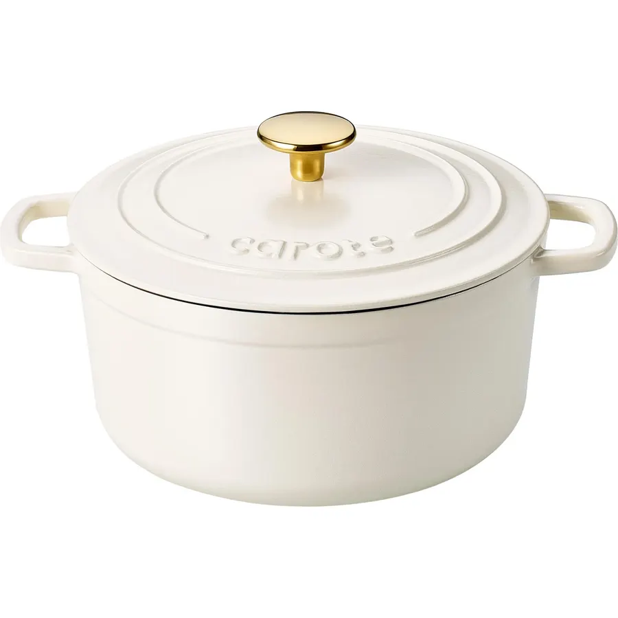 CAROTE Enameled Cast Iron Dutch Oven, 5QT Pot with Lid & Gift Box
