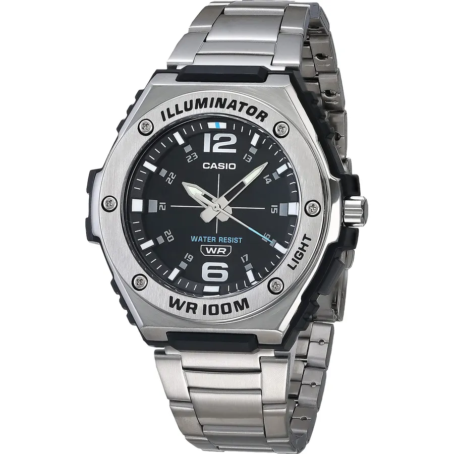 Casio MWA100H Series | Men’s Analog Watch |100M WR | Stainless Steel Bezel | LED Illuminator Backlight with Afterglow | Resin Band | 3 Hands (HR, MIN, SEC) | 3 Year Battery