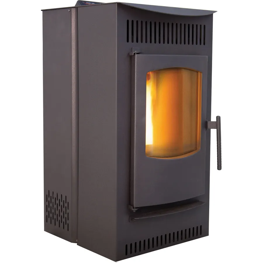 Castle 41278 Serenity Pellet Stove, 1,500 square ft. Heating Capability, Smart Controller Features Manual, Weekly, Thermostat and Eco Operating Modes, 40lb Hopper Capacity, Easy Clean Design, Black