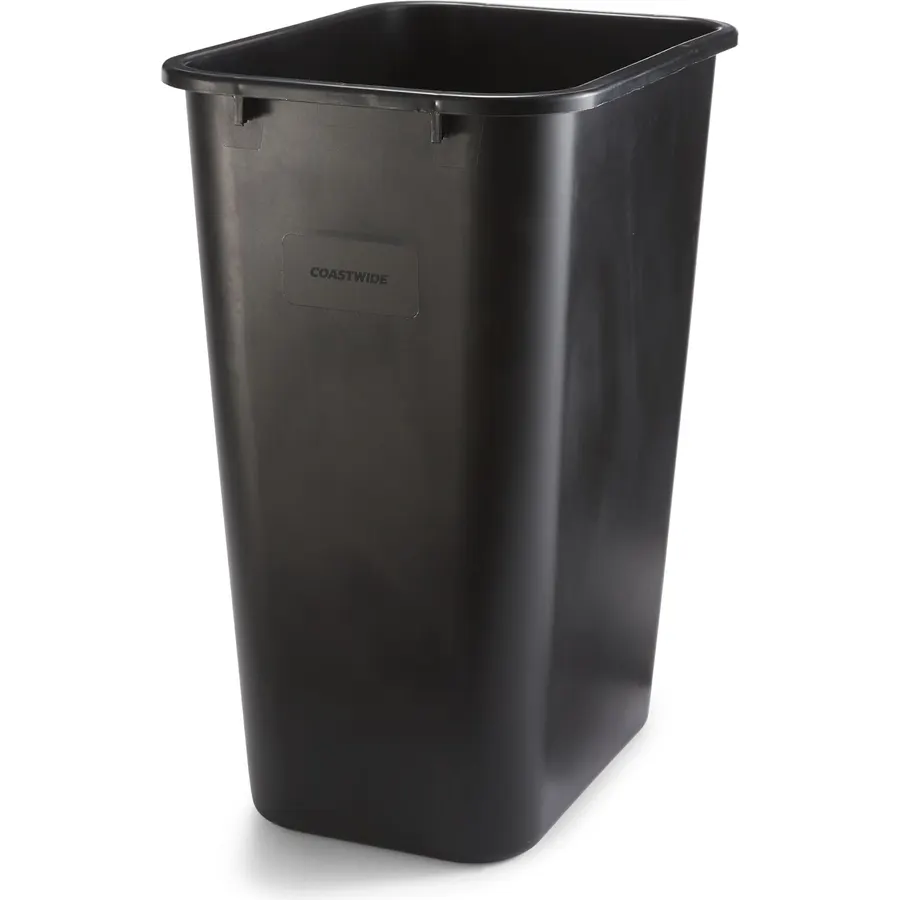 Coastwide Professional Indoor Trash Can Without Lid, Black, 10.25 Gallon