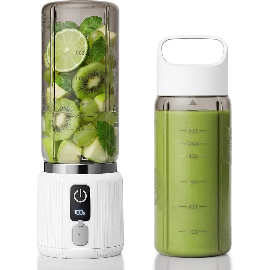 COKUNST Portable Blender, Small Smoothie Blender with LED Display, Black
