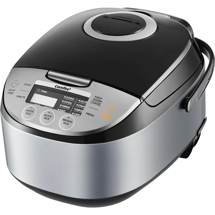 COMFEE' Rice Cooker with Fuzzy Logic, 11-Preset Modes, 6-Cups Uncooked Rice