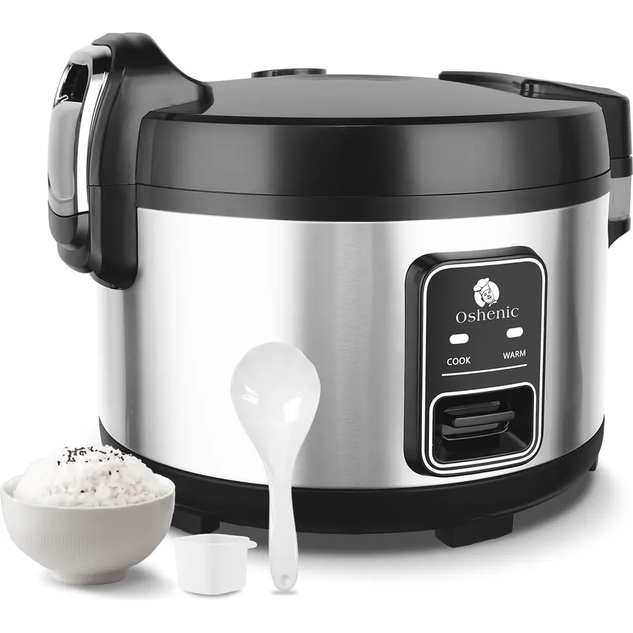 VEVOR Commercial Rice Cooker, 60-Cup Rice Cooker, 13.74 Qt / 13 Liter Large Rice Cooker and Warmer with Nonstick Inner Pot, Fast Cooking and 12-Hour Keep Warm, with Rice Cup and Paddle, for Restaurant