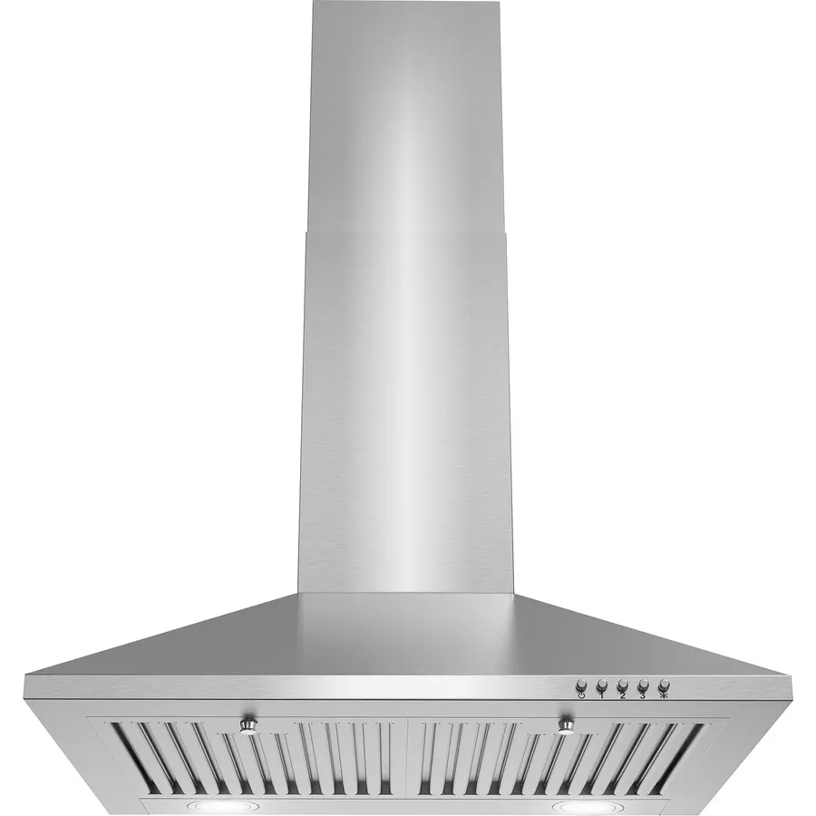 COSMO COS-6324EWH 24 in. Nebula Collection 220 CFM Ducted Wall Mount Range Hood, Button Controls, LED Lights, Stainless Steel