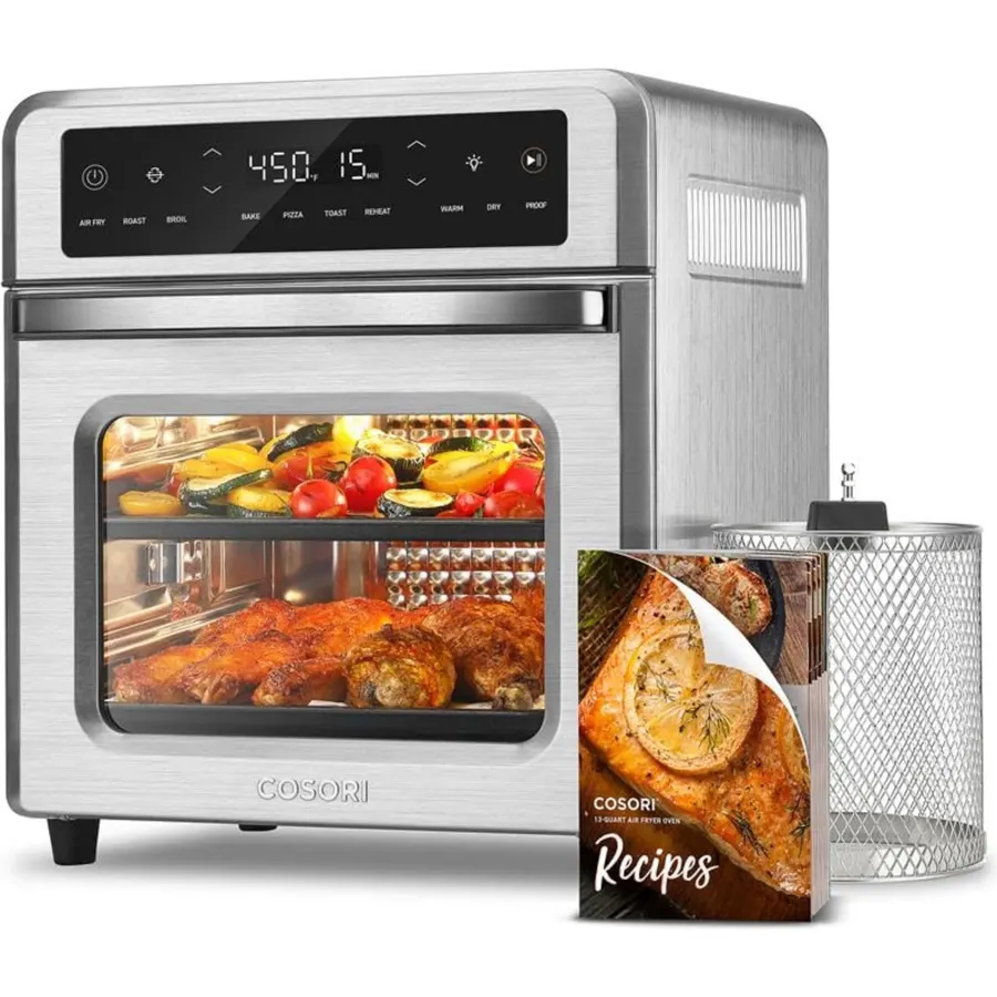 Cosori Air Fryer Oven, 13QT, 11-in-1, Rotisserie, Max 450ยฐF, 6 Accessories