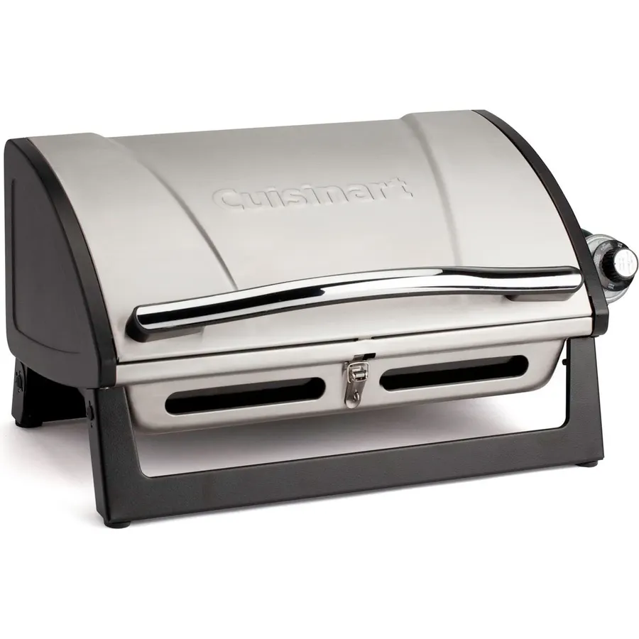 Cuisinart Gas Grill with Locking Lid, Portable, 8,000 BTU, 10 lbs.