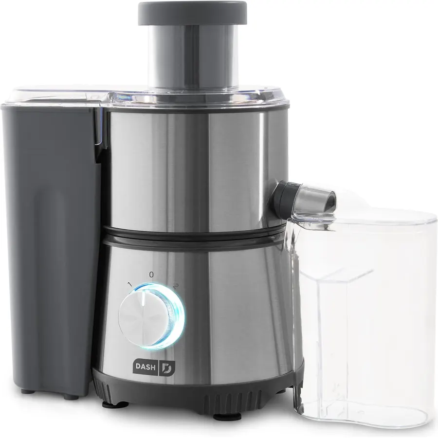 Dash Centrifugal Juicer Machine, 350W 2-Speed Electric Juice Extractor for Fruits and Vegetables, Easy to Clean Compact Juicing Machine with 2-Inch Feed Chute, BPA Free - Cool Gray