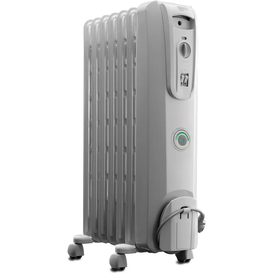 De'Longhi Oil filled Radiator Heater, 1500W Electric Space Heater for indoor use, portable room heater, Energy Saving, full room like office and bedroom with safety features, EW7707CM