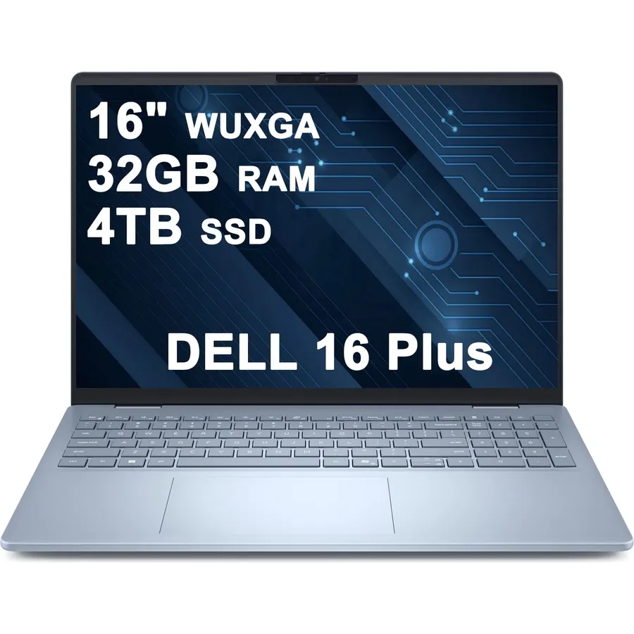 Dell 16 Plus Laptop 16" WUXGA Touch Intel 8-core Ultra 9 288V (Up to 48 Tops) 32GB RAM 4TB SSD Backlit Fingerprint Wi-Fi7 for Creator Designer Business Professional Win11Pro