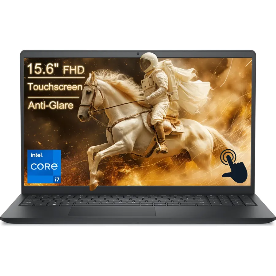 Dell 15.6" Touchscreen Business Laptop, Intel Core i7-1355U 10-Core Processor, 8GB DDR5 RAM, 256GB PCIe SSD, Windows 11 Pro, FHD Touch Display, Wi-Fi 6, Type-C, Black
