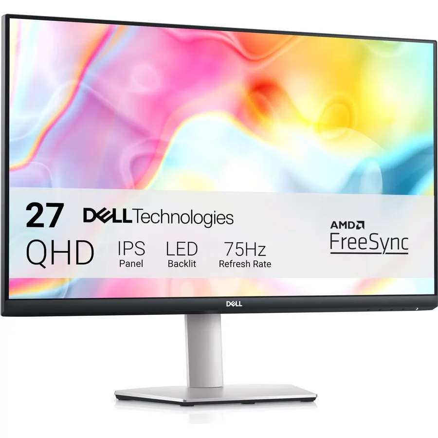 Dell S2722DC Monitor - 27-inch WQHD (2560x1440) 75Hz 4Ms Display, AMD FreeSync, Built in Speaker, USB Type-C Connectivity, Height/Pivot/Swivel/Tilt Adjust - Platinum Silver
