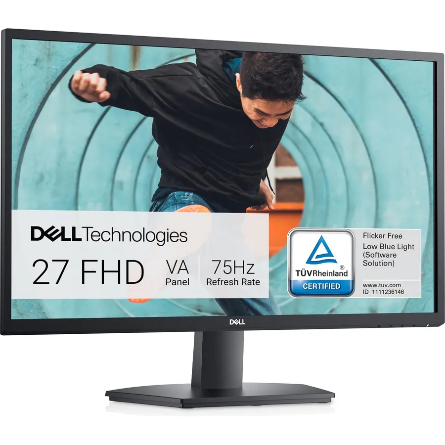 Dell SE2422HX Monitor - 24 inch FHD (1920 x 1080) 16:9 Ratio with Comfortview (TUV-Certified), 75Hz Refresh Rate, 16.7 Million Colors, Anti-Glare Screen with 3H Hardness, AMD FreeSync- Black