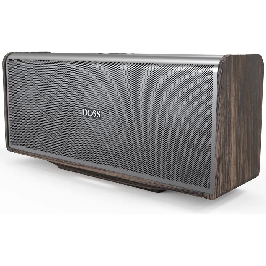 DOSS SoundBox Ultra Bluetooth Speaker, 2.1 Channel Audio, Deep Bass - Grey