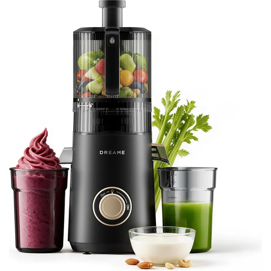 Dreame 4-in-1 Masticating Cold Press Juicer, 5.4" Wide Chute, 68 oz, SJ60