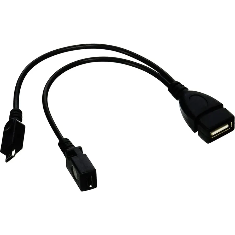 DSYJ-D0000101 Micro USB Host OTG Cable with Micro USB Power for Nexus 4 Nexus 7 Galaxy S Iii & Galaxy Nexus 0.65ft 1Pcs Black