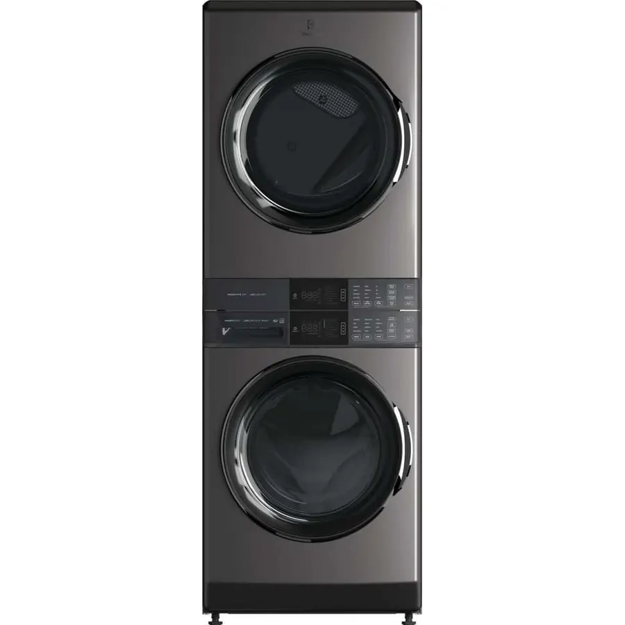 Electrolux 27 Inch Electric Stacked Laundry Center with 4.5 cu. ft. Washer and 8 cu. ft. Electric Dryer and Reversible Doors (Two Outlets Required): Titanium
