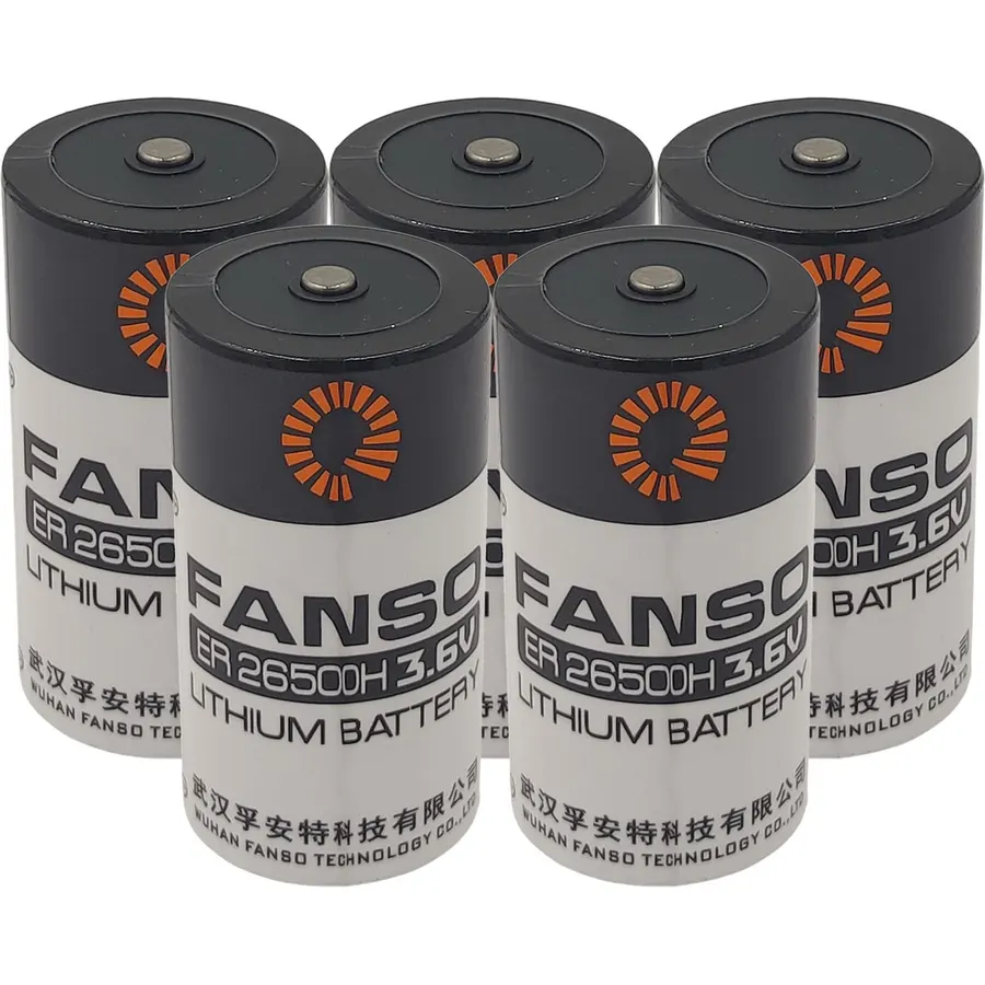 (5 Counts) ER26500H Size C Lithium Battery Replacement for FANSO ER26500 3.6V 8500mAh Battery for Automobile Tire Pressure Monitor, Electricity Meter