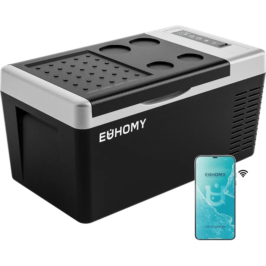 EUHOMY 19QT 12 Volt Refrigerator, -4℉~68℉ Electric Cooler for Car