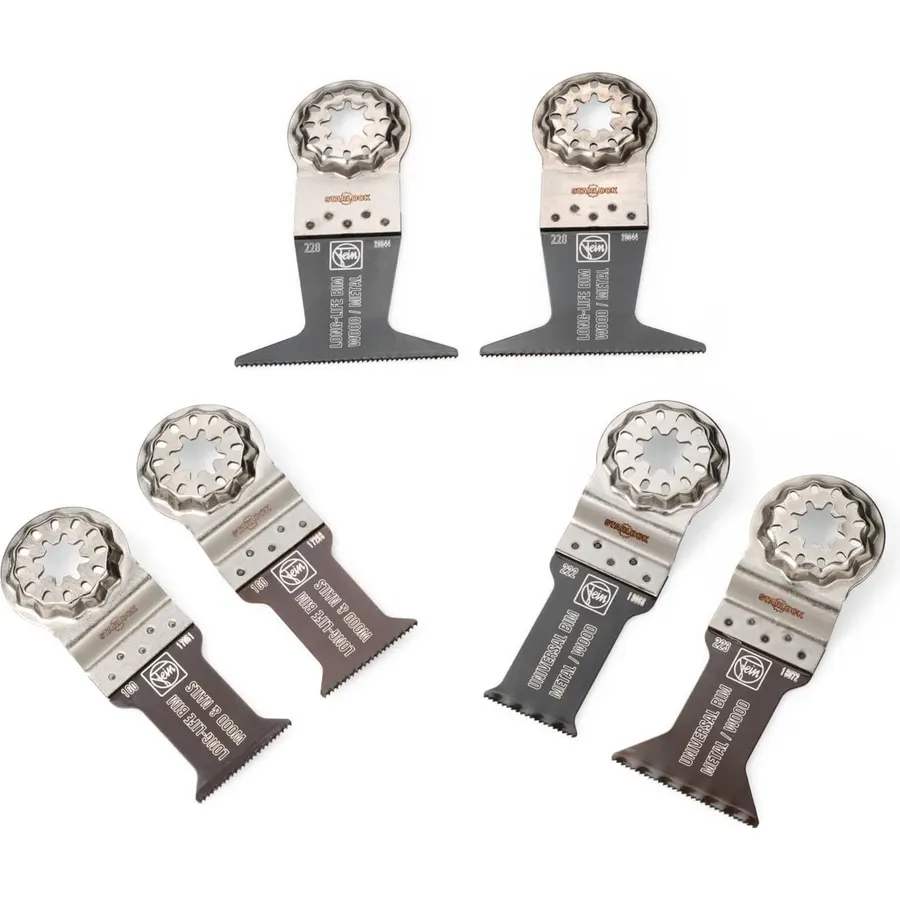 Fein 6-Piece Starlock Oscillating Tool Blade Set for Wood & Metal