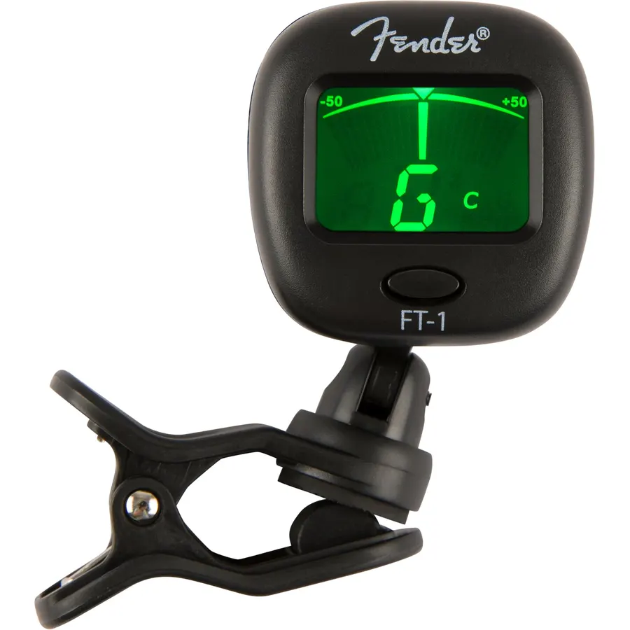 Fender FT-1 Professional Guitar Tuner Clip On, Guitar Accessories, with 1-Year Warranty, Full-Range Chromatic Guitar Tuner with Dual-Rotating Hinges, A4 Calibration