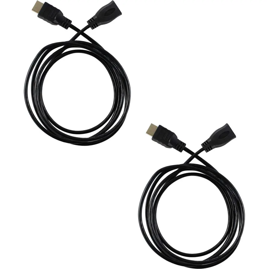 Fenzer 2-Pack 4K HDMI Extension Cable, Male to Female Adapter Short HDMI Extender, Support 4K@60Hz 3D Compatible with Google Chrome Cast, Roku Stick, HDTV, Laptop and PC, 3FT, 6FT (2, 6 feet)