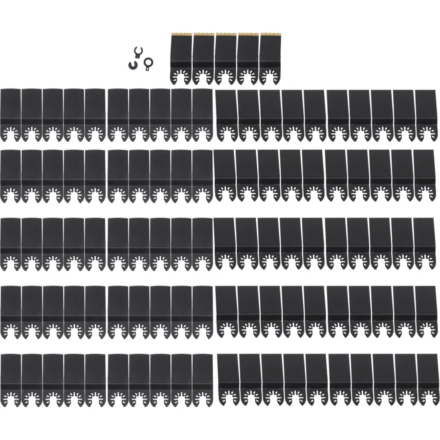 findmall Professional Oscillating Saw Blades 105Pcs Kit: Titanium and HCS for Wood, Metal, Plastic - Fast Installation
