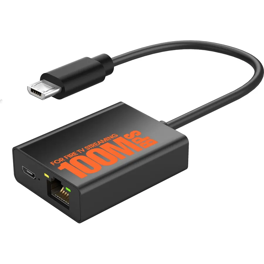 ZEXMTE Ethernet Adapter for Fire TV Stick, Micro USB to RJ45 Ethernet Adapter, Firestick Network Adapter Compatible with Fire TV Stick 2/3/4K/4K Max, Chromecast Ultra