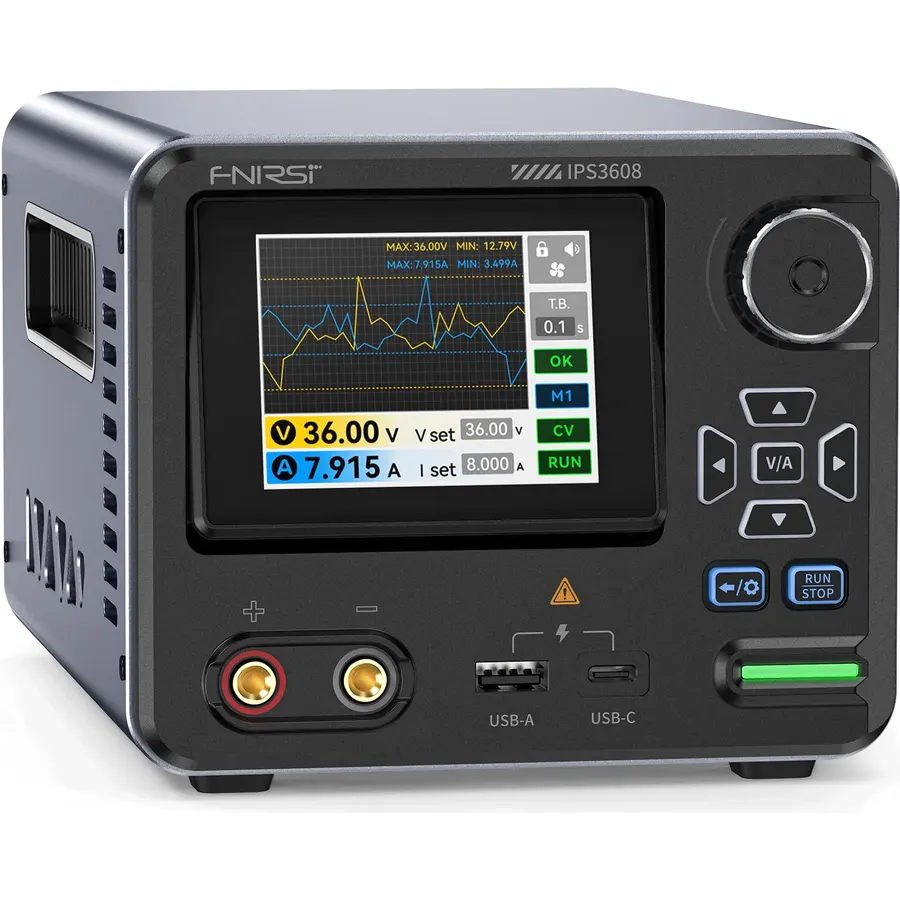 FNIRSI IPS3608 DC Power Supply Variable, 36V 8A Bench Power Supply