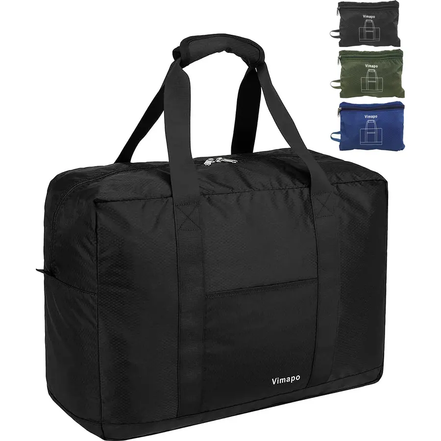 Foldable Travel Duffle Bag with Trolley Sleeve 40L Travel Bag