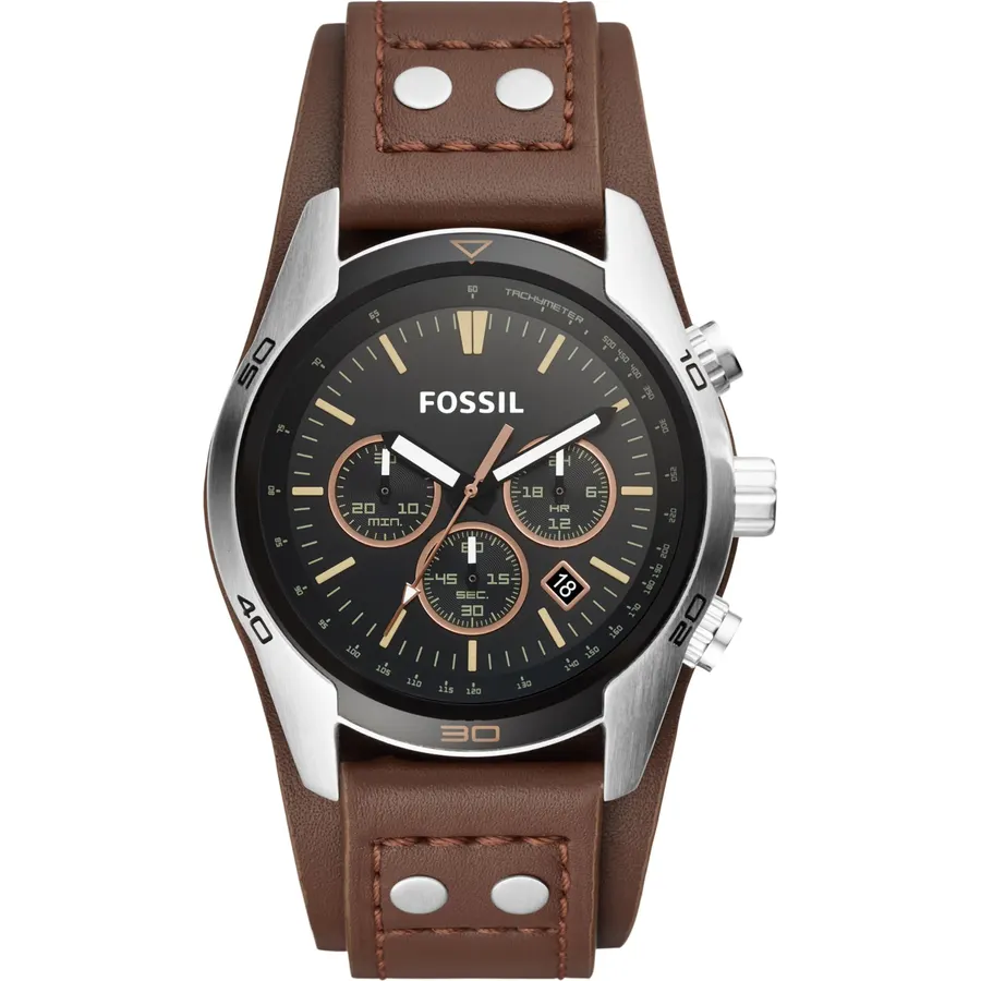 Fossil Coachman Quartz Chronograph Leather Watch for Men