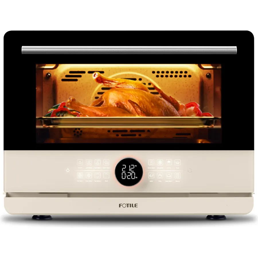 FOTILE HYZK32-E3-E ChefCubii 1.1 cu. ft. 4-in-1 Combi-Steam Oven with Steam-Bake, Air Fry, Convection, Dehydrator Functions, and 50 Preset Menus, Beige