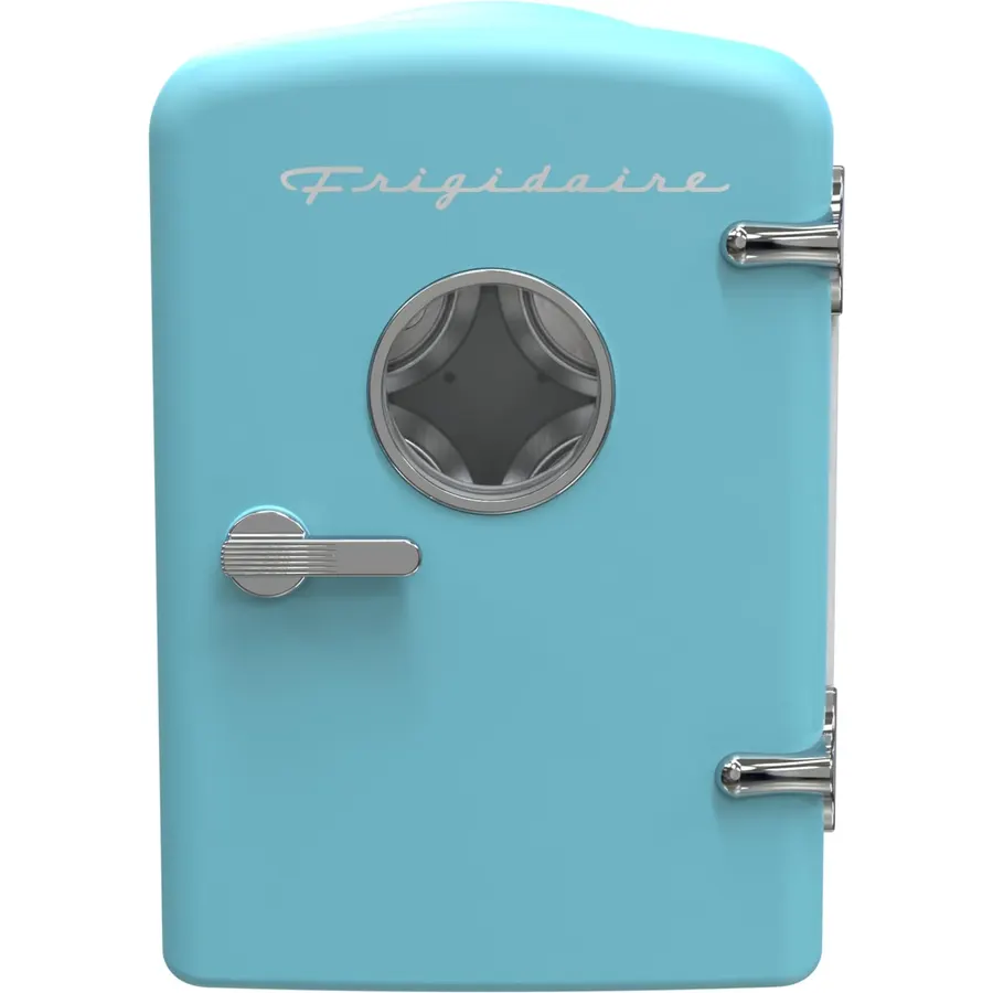 Frigidaire EFMIS171 Retro Mini Portable Personal Fridge - Ideal for Home, Office or Dorm - Includes Carrying Handle, AC/DC Wall/Car Charger (SkyBlu)