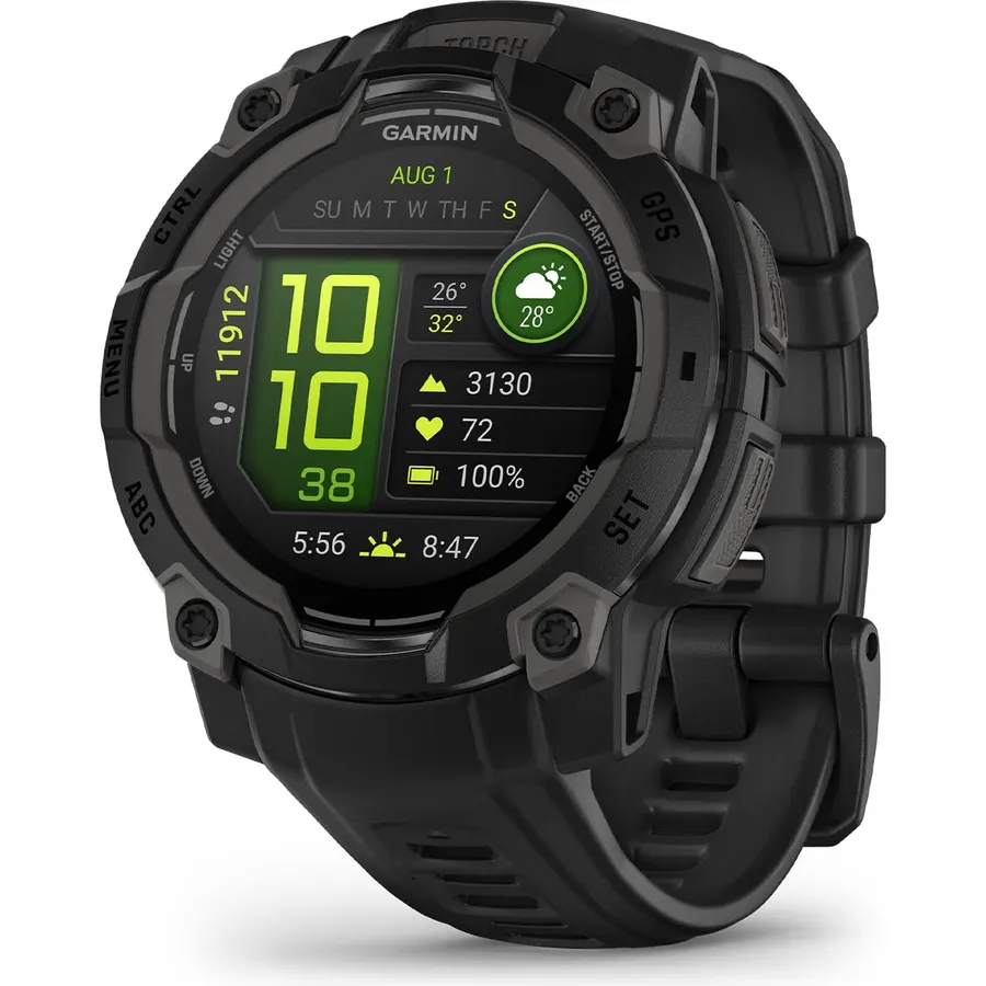 Garmin Instinct® 3 AMOLED, Rugged GPS Smartwatch, 45mm, Black