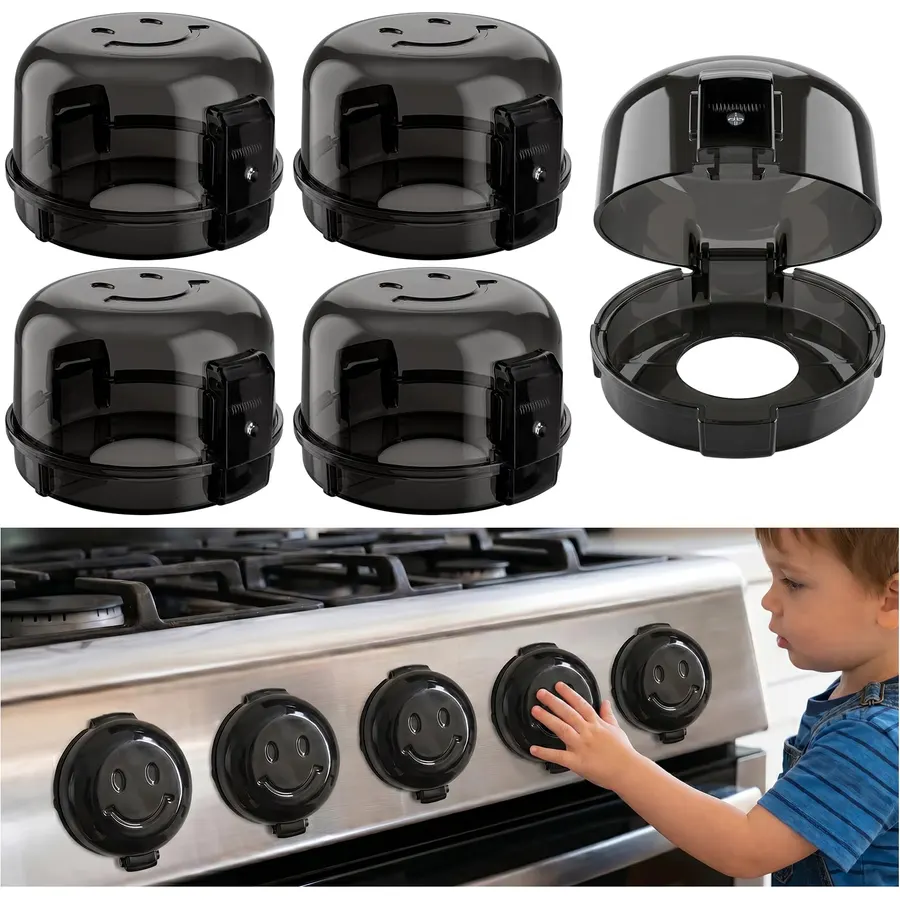 Gas Stove Knob Safety Covers | Oven Lock Baby Proofing - Heat Resistant