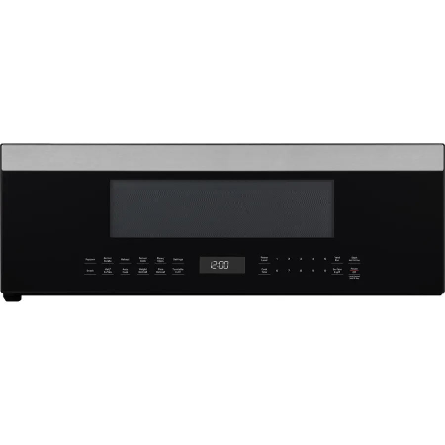 GE Profile 30" Over-the-Range Low Profile Microwave, 1.2 Cu. Ft., 1000 Watts, 400 CFM Hood Vent, LED Lighting, Auto Defrost, Installer-Friendly, White, UVM9125DYWW