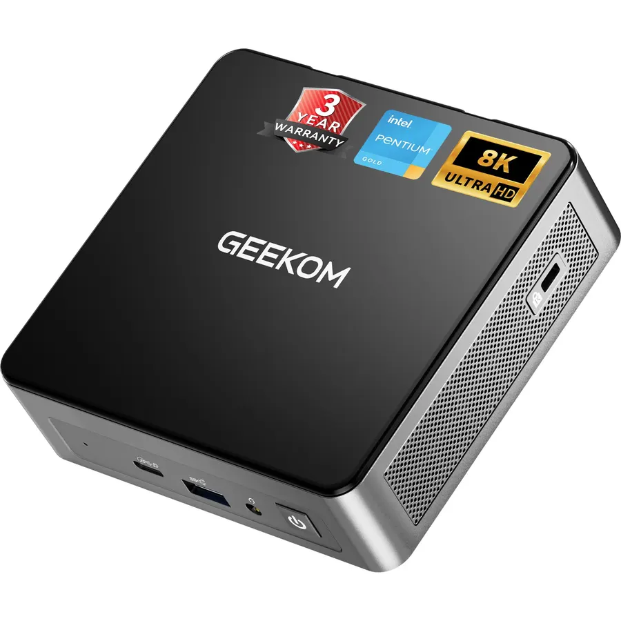 GEEKOM Air12 Mini PC, Intel 7505(Beats N5095), 8GB Dual-Slot RAM, 256GB SSD