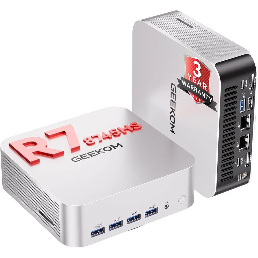 GEEKOM Barebones A8 Max Office Mini PC|AMD Ryzen 7 8745HS (Beats 7735hs)
