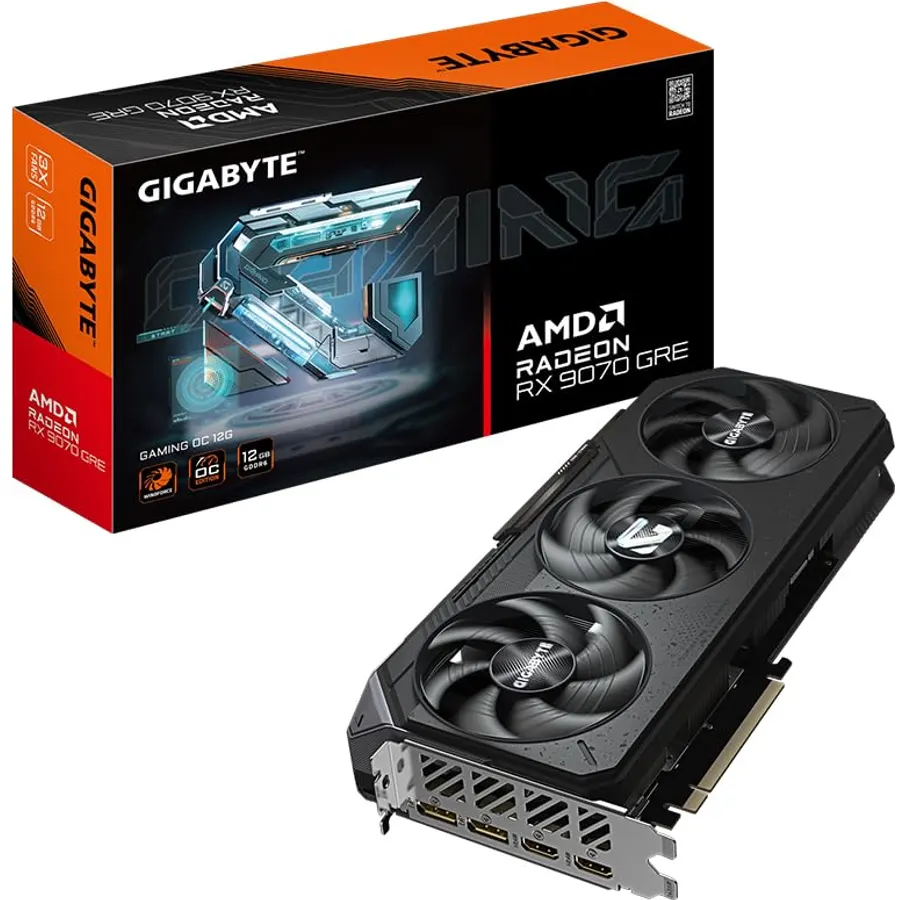 GIGABYTE Gaming Radeon RX 9070 GRE 12GB GDDR6 PCI Express 5.0 ATX Graphics Card GV-R907GREGAMING OC-12GD