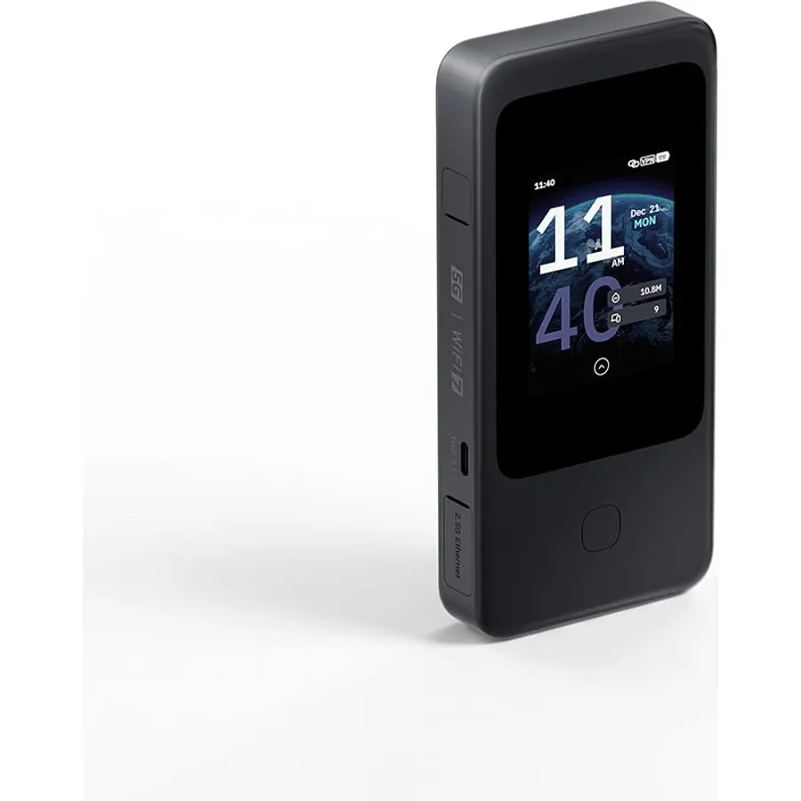GL.iNet GL-E5800 NA MUDI 7 5G Tri-Band Wi-Fi 7 Travel Router with eSIM