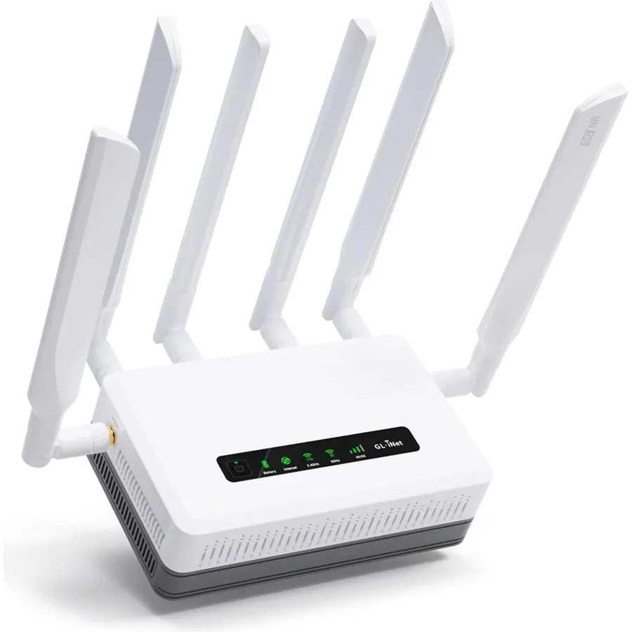 GL.iNet GL-XE3000 Puli AX 5G Router with Dual SIM and 6400mAh Battery