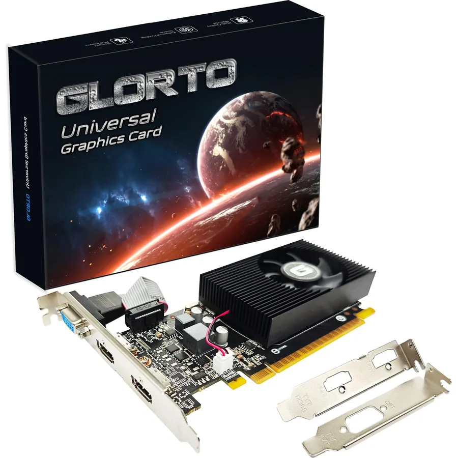 GeForce GT 610 2G DDR3 Low Profile Graphics Card, PCI Express 1.1 x16, HDMI/VGA, Entry Level GPU for PC, SFF and HTPC, Compatible with Win11