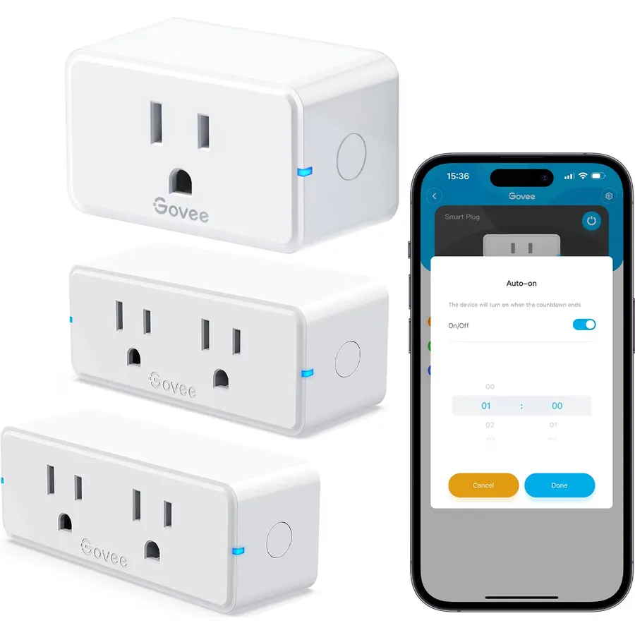 Govee Dual Smart Plug, 15A WiFi Bluetooth Plug 5082 4Pack & 5080 2Pack, Compatible with Alexa and Google Assistant, No Hub Required