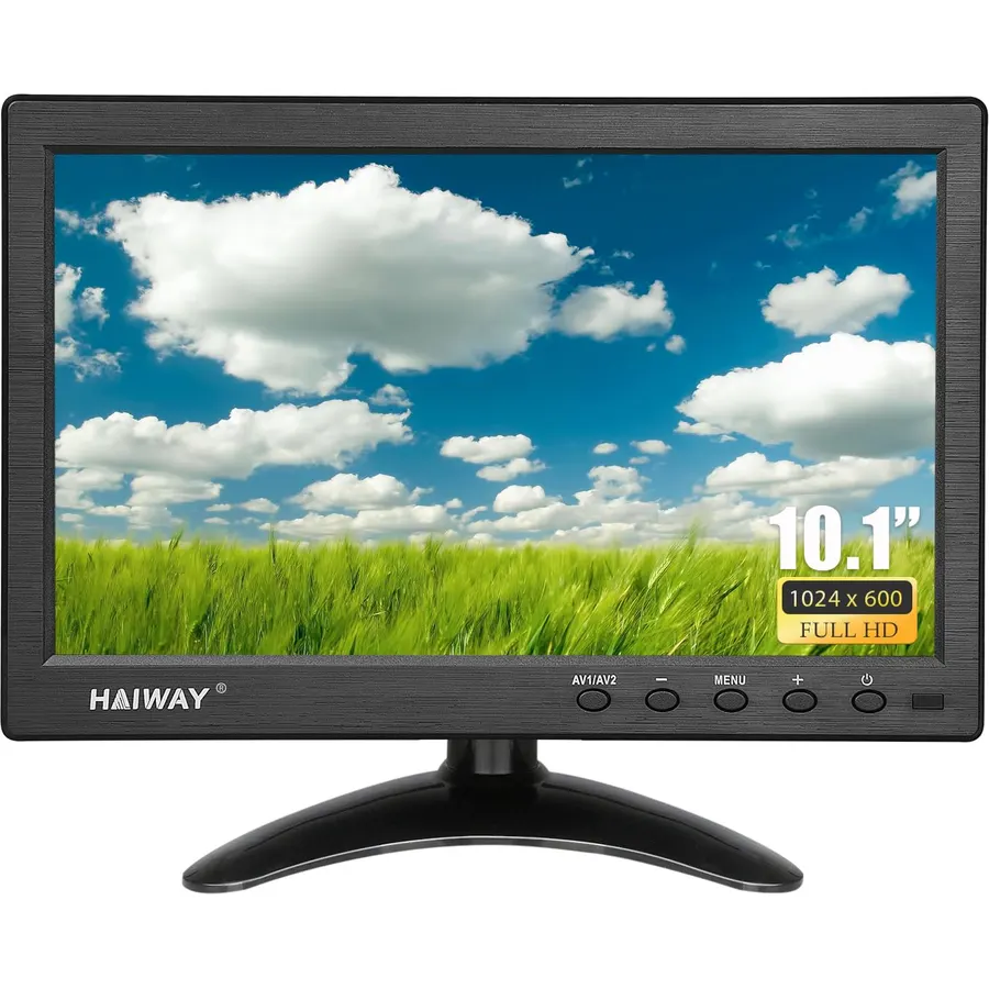 Haiway 10.1 inch Security Monitor, 1024x600 Resolution Small HDMI Monitor