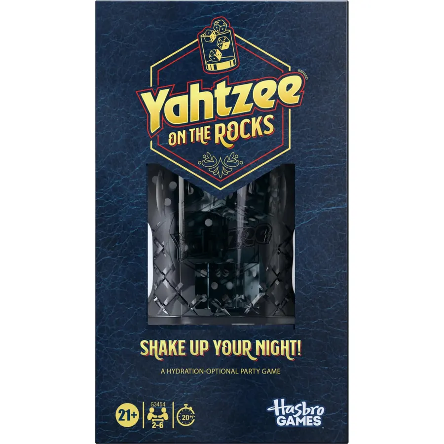Hasbro Gaming Yahtzee On the Rocks Dice Game | Adult Party Game with Fun Challenges for Ages 21+ | 2 to 6 Players | 20 Mins. | Great Gifts for Adults