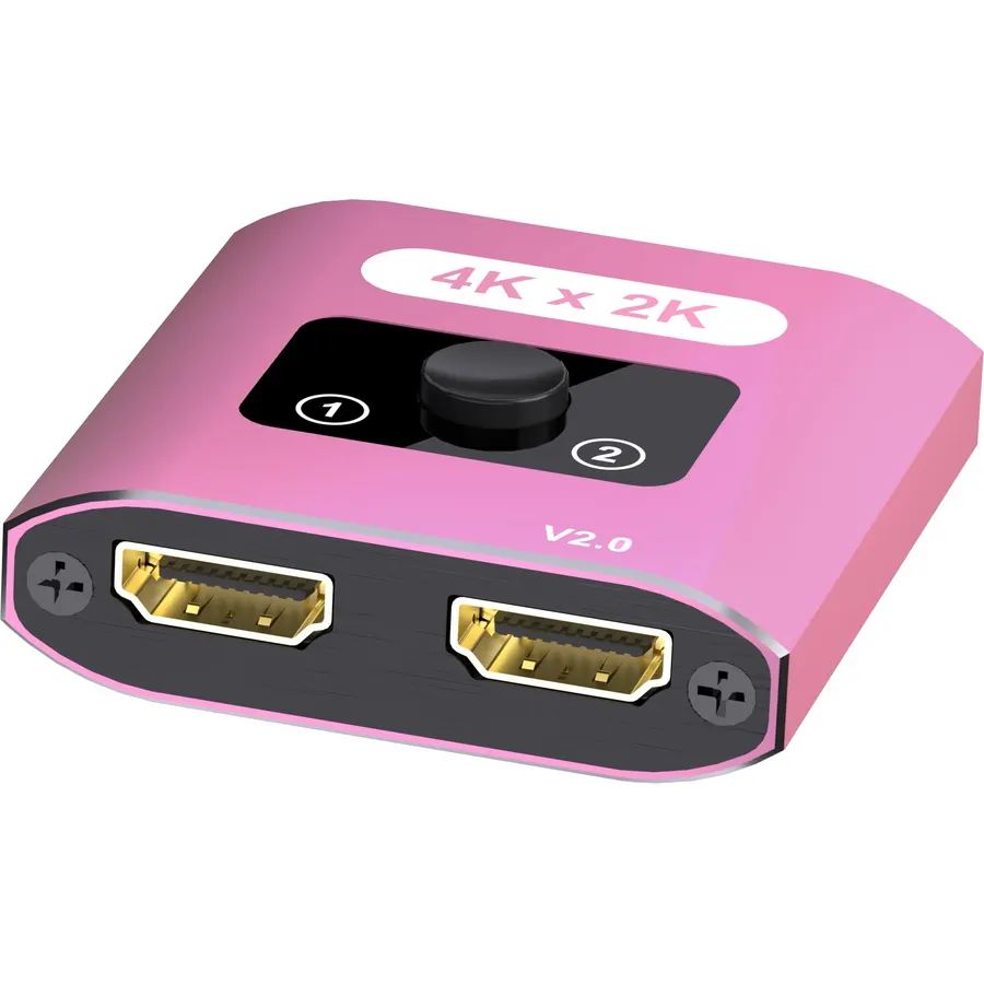 HDMI Switch Splitter 4K@60Hz, Aluminum HDMI 2.0. Bi-Directional Switch Supports 2 in 1 out or 1 in 2 out, Ideal for Connecting Devices Like Xbox, PS5/4/3, Blu-Ray players, Fire Stick, Roku, and HDTVs.