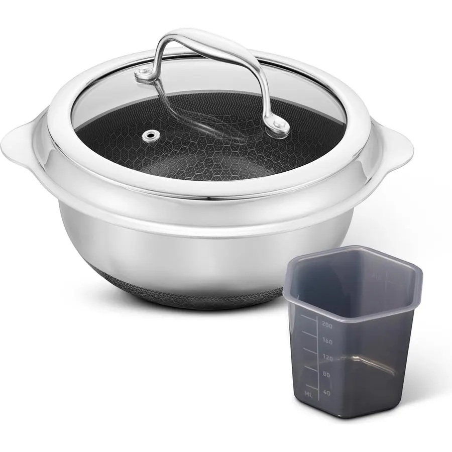 HexClad 2QT Hybrid Nonstick Rice Pot, Induction Ready