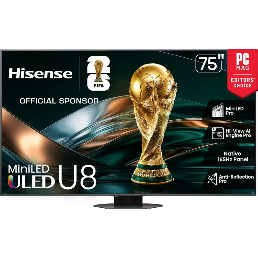 Hisense 75-Inch U8 Series ULED Mini-LED 4K UHD Smart Google TV (75U8QG)