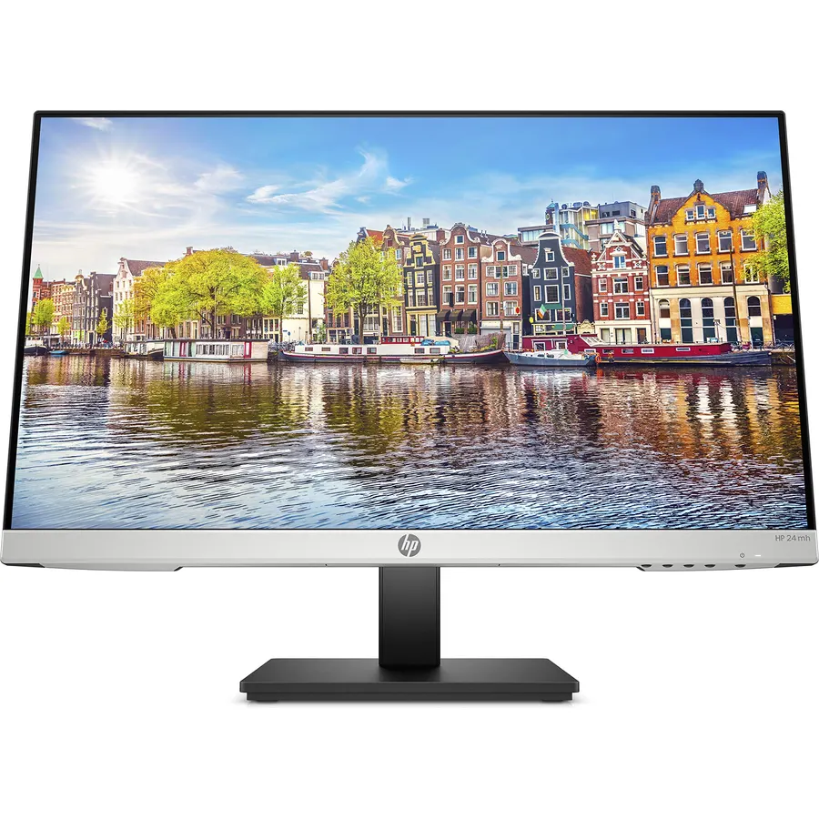 HP 24mh FHD Monitor - Computer Monitor with 23.8-Inch IPS Display (1080p) - Built-in Speakers and VESA Mounting - Height/Tilt Adjustment for Ergonomic Viewing - HDMI and DisplayPort - (1D0J9AA#ABA)