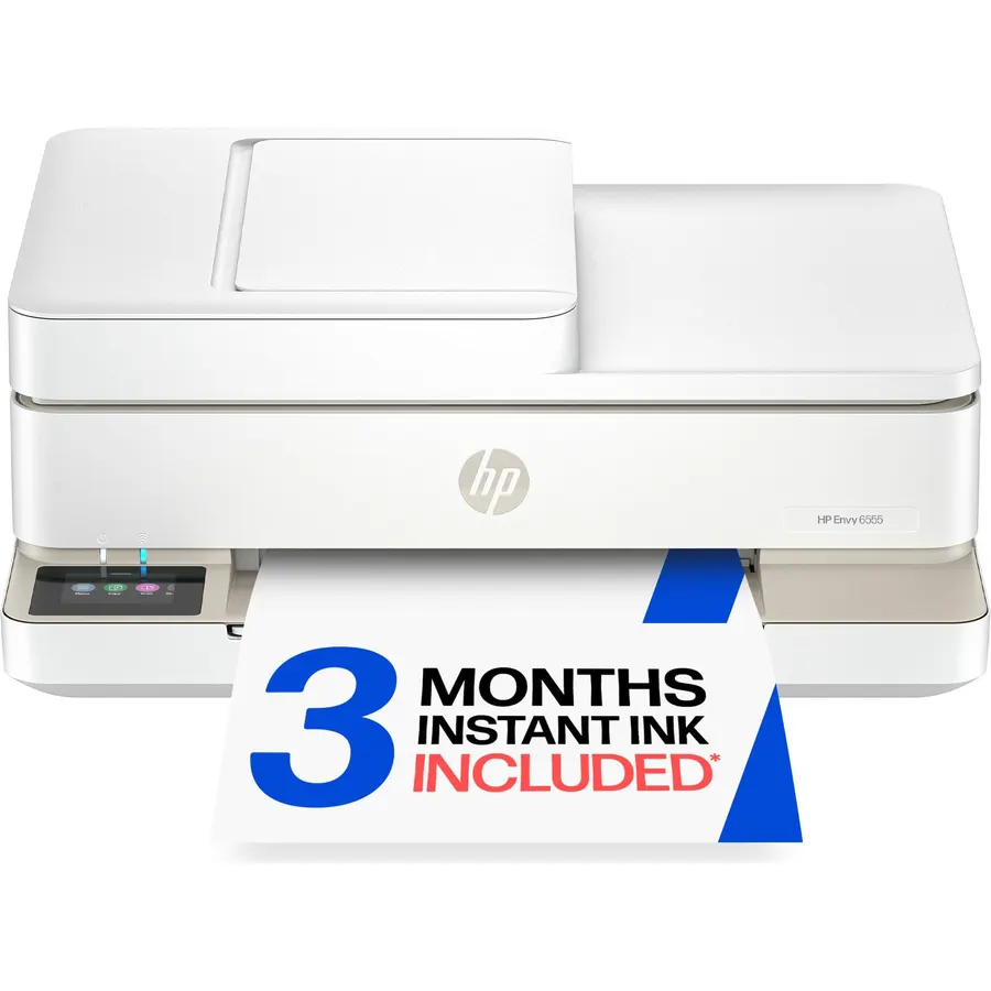 HP Envy 6555 Wireless All-in-One Color Inkjet Printer, Print, Scan, Copy, Duplex Printing Best-for-Home, 3 Month Trial of Instant Ink Included, AI-Capable (C2XR6A) Portobello