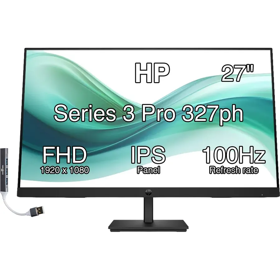 HP Series 3 Pro 27" FHD IPS Monitor with 5ms Response Time, Anti-Glare